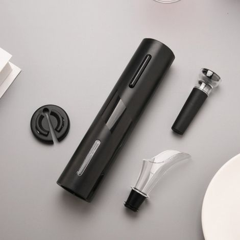 4-in-1-Weinöffner-Set: Elektrischer Weinöffner, Geschenkset mit USB-Ladefunktion, professioneller Flaschenöffner für Zuhause, Restaurant und Partys (1/4)