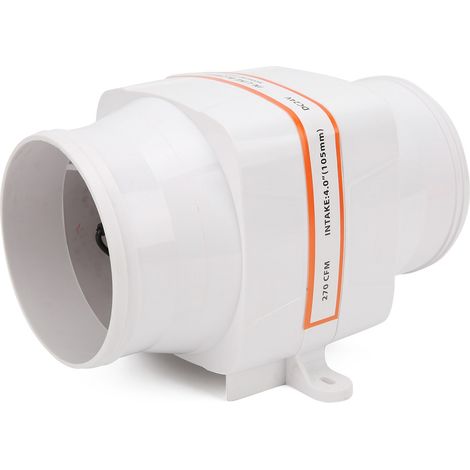 Ventilateur de cale 4in 270CFM en ligne électrique étanche blanc pour bateau marin DC 24V (1/5)