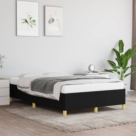 vidaXL Giroletto senza Materasso Nero 120x200 cm Tessuto (1/5)