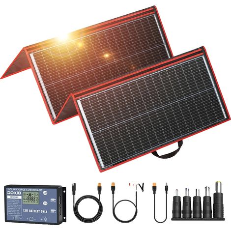 Solarmodul, flexibles Design, hohe Effizienz, 18 V, 50 W, Schwarz (1/2)
