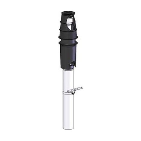 Terminal de Raccordement Concentrique Vertical Ø 60/100mm DE DIETRICH DY928 PPs Noir pour Chaudières - 7650968
