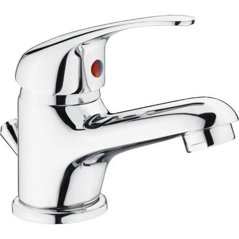 QORVA-Robinet de lavabo monotrou en cuivre avec tuyau de sortie