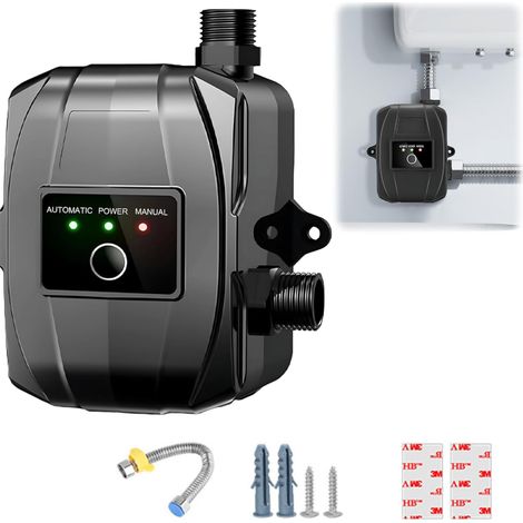 Pompe d'augmentation de pression 24 V Pompe d'augmentation de l'eau domestique, automatique, mini pompe de douche chaude et froide avec accessoires d'installation pour l'eau du robinet