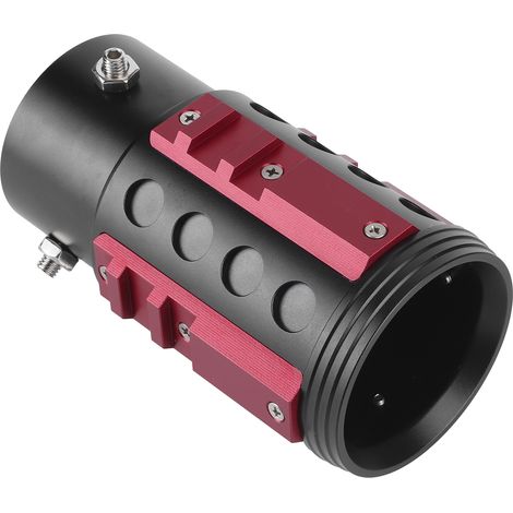 Embout de pot d'échappement universel arrière en alliage d'aluminium, style industriel, diamètre 38-63mm, rouge (1/5)