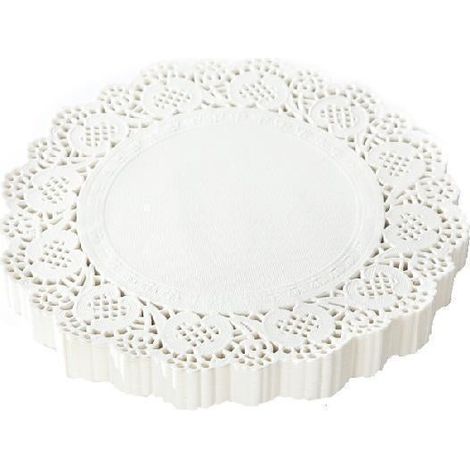 250 napperons ronds en papier dentelle pour la présentation de gâteaux et desserts (16,5 cm) (1/5)