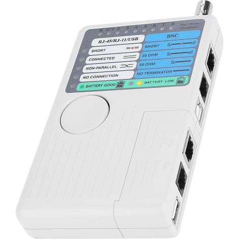 Testeur de câble réseau 4-en-1 Portable LAN Testeur de câble réseau à distance RJ11 RJ45 USB BNC pour câbles UTP STP+testeur rj45 testeur rj45 testeur bnc appareil rj45 test testeur rj45 cat 7 bnc rj