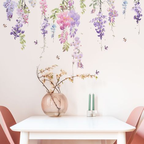Autocollant Mural Mur Vinyle Feuille De Plante Verte - Décor Murale Détachable Sans Résidu - Pour Chambre Salon Salle De Bain Bureau - 1 Pièce (1/5)
