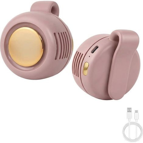 Kleiner tragbarer Zyklonventilator, tragbarer Mini-Ventilator ohne Flügel zum Aufstecken, MF019 Pink