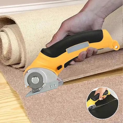 Ciseaux électriques rechargeables pour tissu, coupe-tissu pour vêtements/vinyle jaune (1/5)