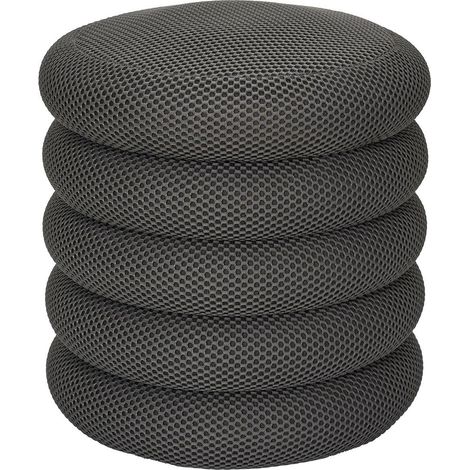 Pouf Coffre Rangement "Atome" 42cm Gris (1/5)
