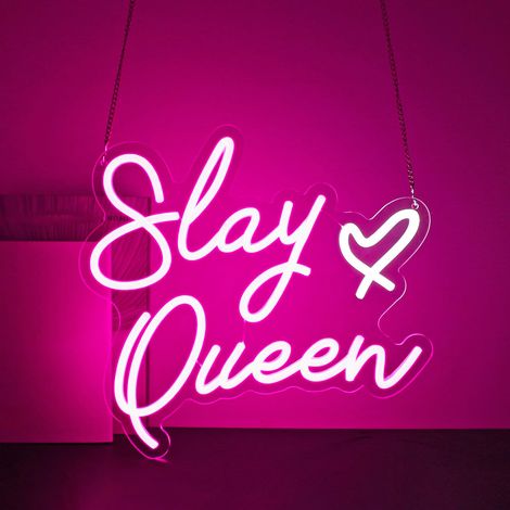 Enseigne néon « Slay Queen », enseigne lumineuse LED pour chambre, murale pour la maison, club, fête, bar ou boutique – Alimentation USB (1/5)