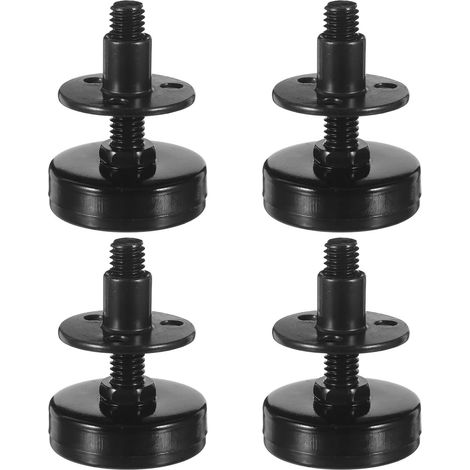 Lot de 4 Pieds de nivellement Robustes pour Meubles : Pieds de nivellement réglables pour Meubles d'extérieur - Rehausseurs de de Table en métal de 3/8 à 16 Pouces pour établis, (1/5)