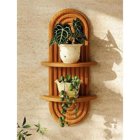 Étagère murale en bois pour plantes Marron (1/4)