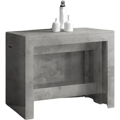 Tavolo Consolle Allungabile per Soggiorno Cucina Moderno Grigio 300 cm (1/5)