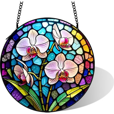 Décoration intérieure en vitrail suspendu, diamètre: 30 cm (1/5)