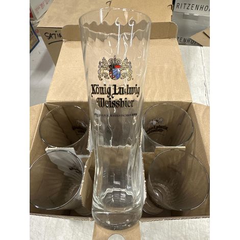 Lot de 6 verres König Ludwig Weissbier - 25 cl - Neufs