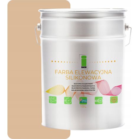 VERNICE PER FACCIATE AL SILICONE, COLORE BEIGE, PRODOTTO LUCIDANTE 10L. (1/5)