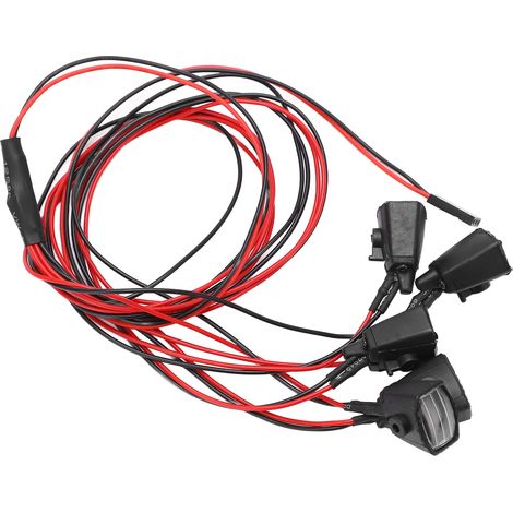 5er-Pack RC-LED-Autolichter, Kunststoff, 5V DC, weißes Licht mit quadratischem Schirm für Axial SCX10 (1/5)