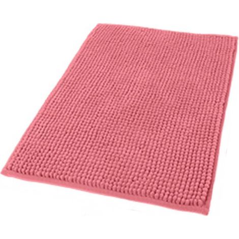 Cleafe - Tappeto Tappetino Per Bagno Arredo Accessorio 45 X 75 Cm Rosa In Tessuto 69949 - (1/2)