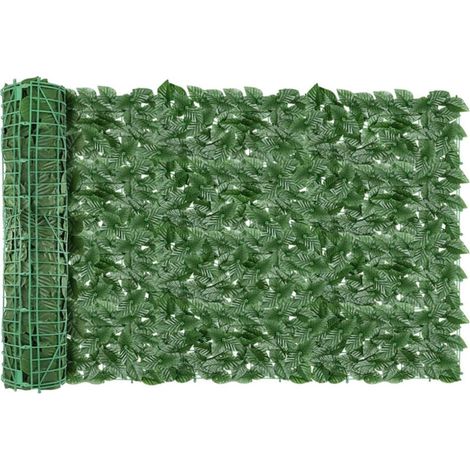 Haie Artificielle 1x3M Brise Vue Exterieur Mur Végétal Clôture Feuilles avec 100 Attaches (1/4)
