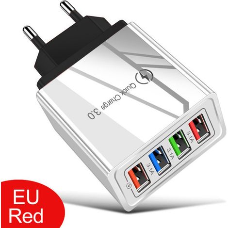 chargeur Adaptateur secteur 4USB 5V3A multi-port USB tête de charge chargeur de téléphone portable[P062]