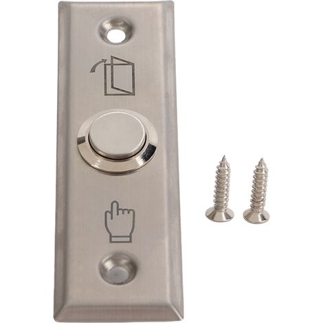 Interruttore di controllo accessi, pulsante di uscita in acciaio inox spazzolato, ripristino automatico per uso interno ed esterno.