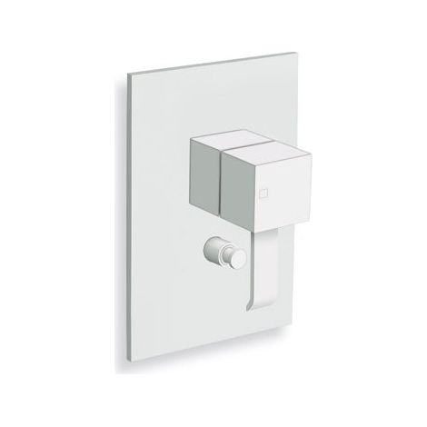 FACADE LAITON MITIGEUR DOUCHE QUADRI 2 SORTIES BLANC - CRISTINA ONDYNA QM68924 (1/2)