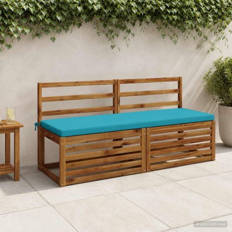 vidaXL 2-Piece Bench Cushions SOEST 2 pcs 100% Polyester Turquoise (1/5)