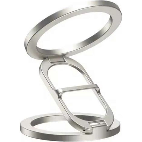 Silberner, doppelseitiger, faltbarer magnetischer Handyhalter (1/5)