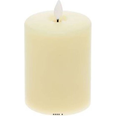 Bougie Cylindrique Cire Ivoire &ndash D 7,5 cm x H 10 cm &ndash finition lisse brillante - dimhaut: H 10 cm - couleur: Crème (1/5)