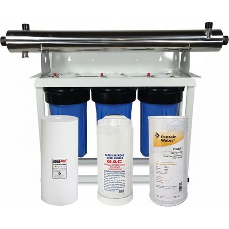 Filtre UV 12 GPM Big Blue Eau de Puits Métaux Lourds