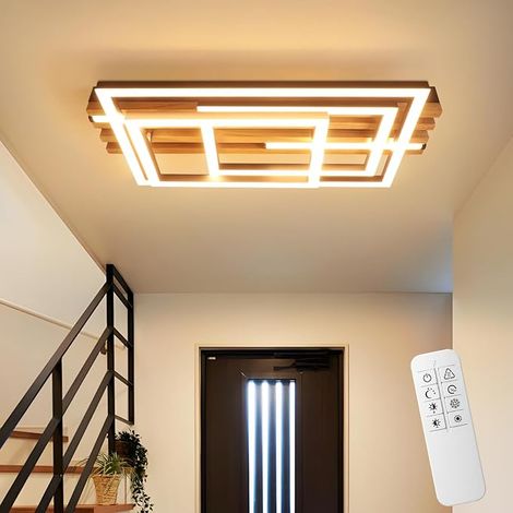 GBLY Lámpara de Techo LED Cocina 41W Negra Diseño Moderno Anillo Función Memoria Mando a Distancia Salón Dormitorio Pasillo (1/5)