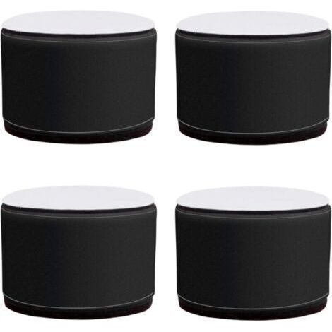 Meubles Jambes4 Meubles de Meubles Tapis Rond Table Basse Pieds Canapé Pied Tapis de Pied Armoires de Ménage Et de Lits Pieds D'Élevage de Pieds Avec Auto-Adhésif/Black/5X6Cm-Chrom (1/5)