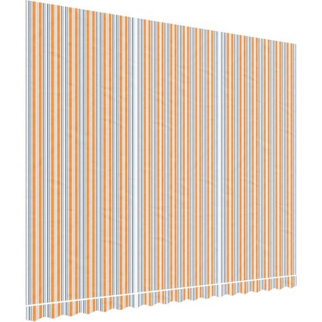 vidaXL Tissu de remplacement pour auvent orange et bleu 450x350 cm polyester