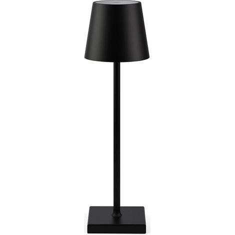 Lampe de table LED 38 cm, sans fil, rechargeable, 3 intensités, tactile, base personnalisable - Idéale pour le bureau, le bar, l'hôtel et la chambre