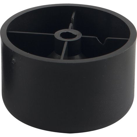 Möbelgleiter (Möbelfüße) ø 50 mm Höhe 30 mm Polsterfüße Kunststoff schwarz