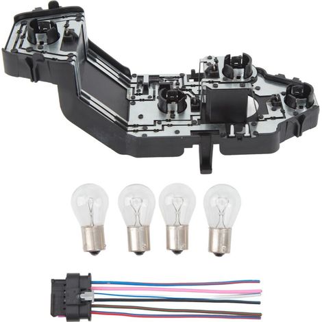 Portalámparas de luz trasera – Conexión de 6 cables – Fabricado en ABS y cobre – Compatible con Cooper F55 F56 F57 – Juego de 4 bombillas – 63217361305-Crezuo