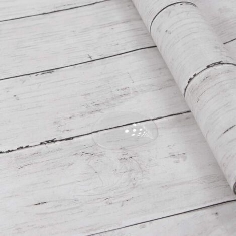 40X300cm Papier Adhesif pour Meuble Bois Blanc, Papier Peint Adhesif pour Meuble Cuisine, Vinyle Adhesif Papier Autocollant pour Meuble Decoratif Imperméable (1/5)