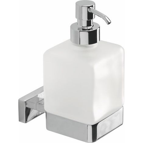 Inda - Lea chrome poli/verre satiné distributeur de savon mural