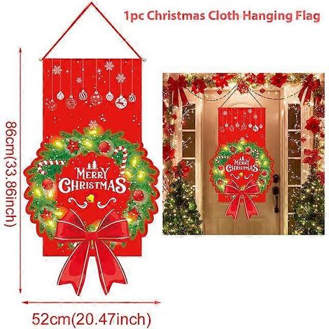 Décorations de Noël suspendues pour porche et porte, guirlande, ornements pour la maison, cadeaux de Noël, décorations de Noël et du Nouvel An. (1/5)