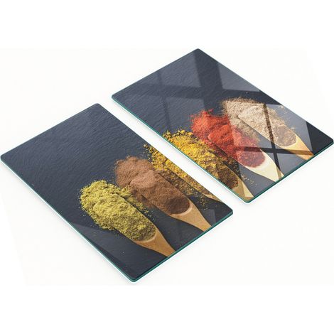 Dekorative Servierbretter aus Glas für Snacks und Gewürze, 2 x 30 x 52 cm (1/5)