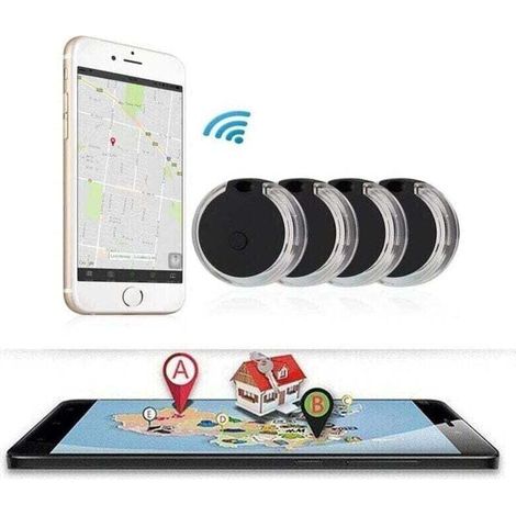 Traceur GPS Chien,Anti Perdu Collier GPS Chats Localisateur avec Alarme pour Animaux domestiques Chien(Black,4 Pièce)