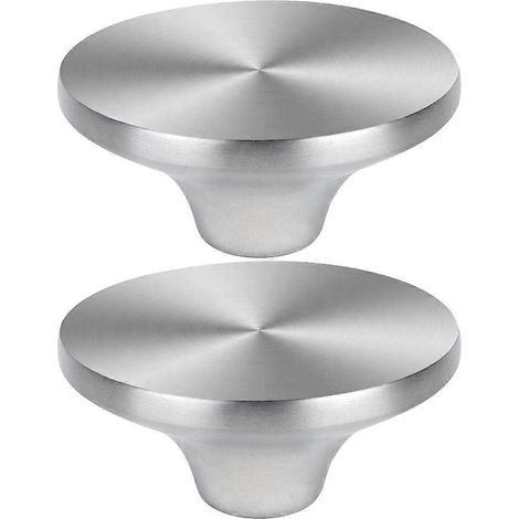 Lot de 2 boutons de rechange en acier inoxydable pour couvercles de casseroles en verre (argenté)-5.2X5.2X2.4CM-Silver (1/3)