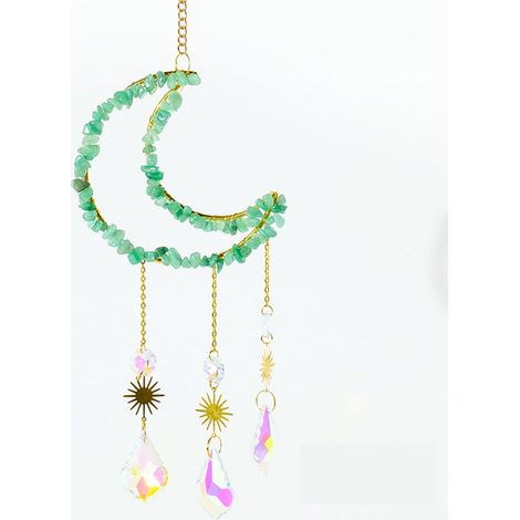 Pendentif En Cristal Naturel - Suspension Lumineuse À Prisme Pour Création D'Arcs-En-Ciel - Décoration Intérieure Fenêtre Plafond Jardin - 1 Pièce (1/5)