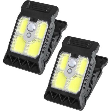 Kaelt - Générique Lampes à Pince solaires éclairage extérieur Mini Spots LED solaires avec Pince pour Balcon, Jardin, Camping, terrasse étanches, Rechargeables, sans Fil, détection Automatique (1/4)