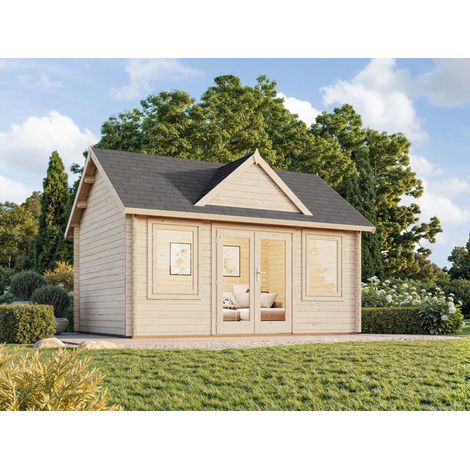 Abri de jardin en bois Claudia 14,2 m2 Naturel (1/5)