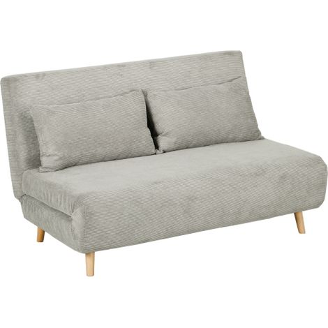 Schlafsofa, Klappbett mit Bettfunktion, Rückenkissen, Polstersofa mit Verstellbarer Rückenlehne, Samtoptik, 141 x 90 x 81 cm, Grau
On-Site