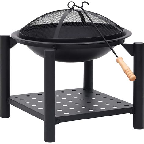 Maison Exclusive - Braciere con Attizzatoio 54x54x55 cm in Acciaio