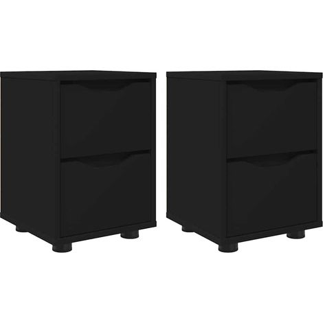 Maison Exclusive - Nachttische 2 pcs Schwarz 30,5 x 30 x 43 cm Ho