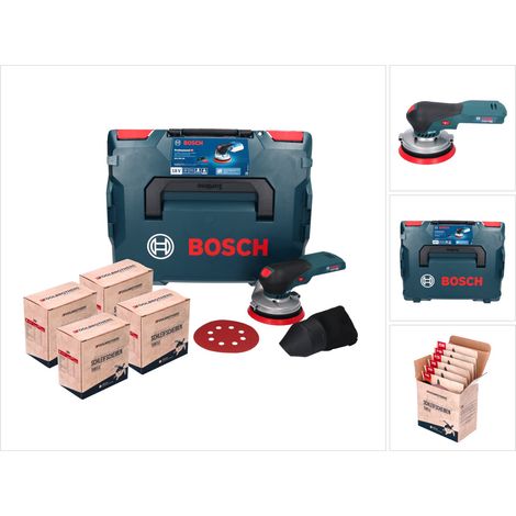 Bosch GEX 18V-125 Professional Akku Exzenterschleifer 18 V 125 mm Brushless + 4x Toolbrothers TURTLE Schleifset + L-BOXX - ohne Akku, ohne Ladegerät